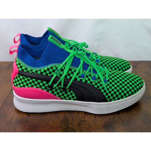 Puma Size 14 Clyde Court Summertime Fluorescent Green Basketball 192893-01 Shoe main image 13